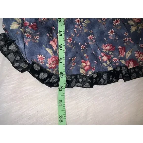 Y2K Custo Barcelona Pleated Floral Grunge Skirt Size 36 - Picture 5 of 5